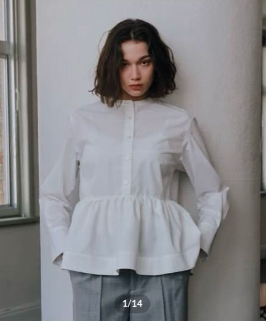 トップス OHGA PEPLUM BLOUSE