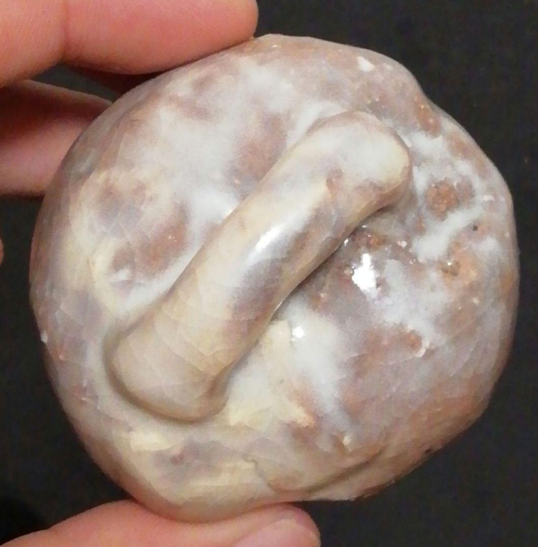 人間国宝　三輪休雪作　萩焼　はじき　香合　共箱　共布　茶道具