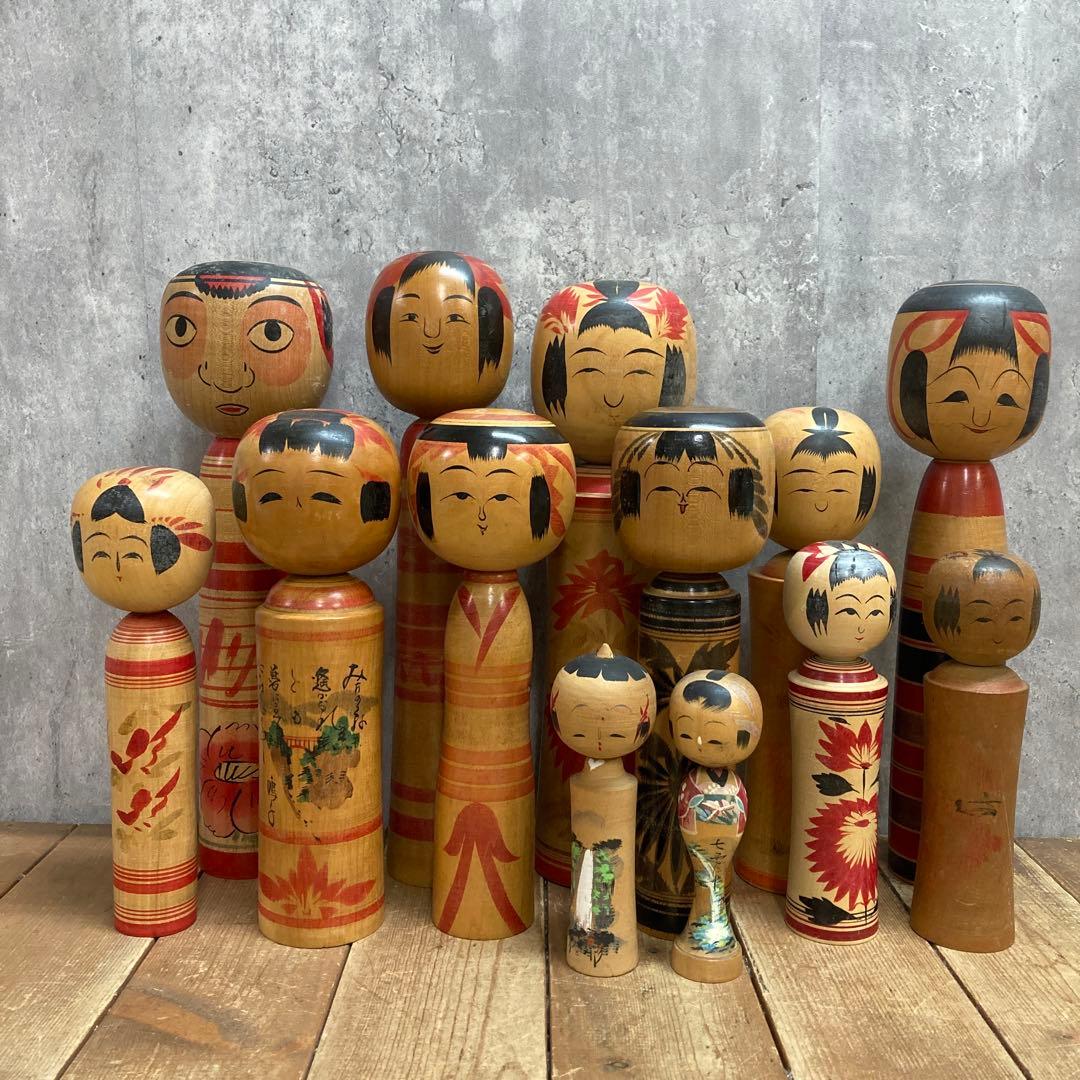 D-3 こけし 伝統工芸 民芸品 郷土玩具 # 鳴子こけし 弥治郎こけし 木製