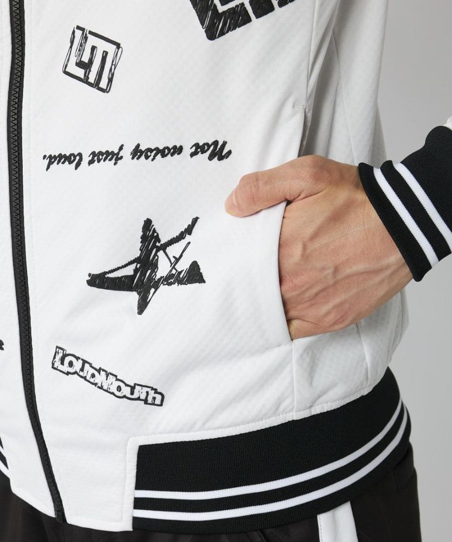 秋冬★ラウドマウスゴルフ★4WAYストレッチライトボンディングブルゾン★M/WT