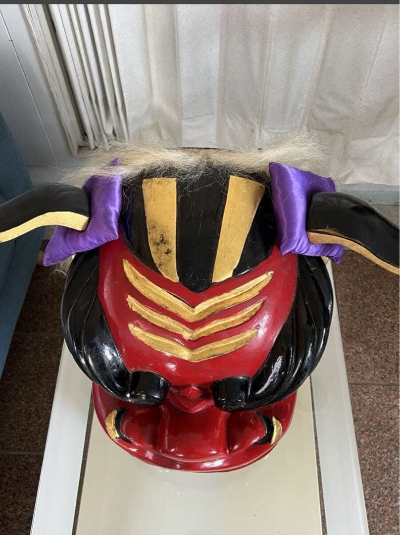 伝統的な獅子舞面