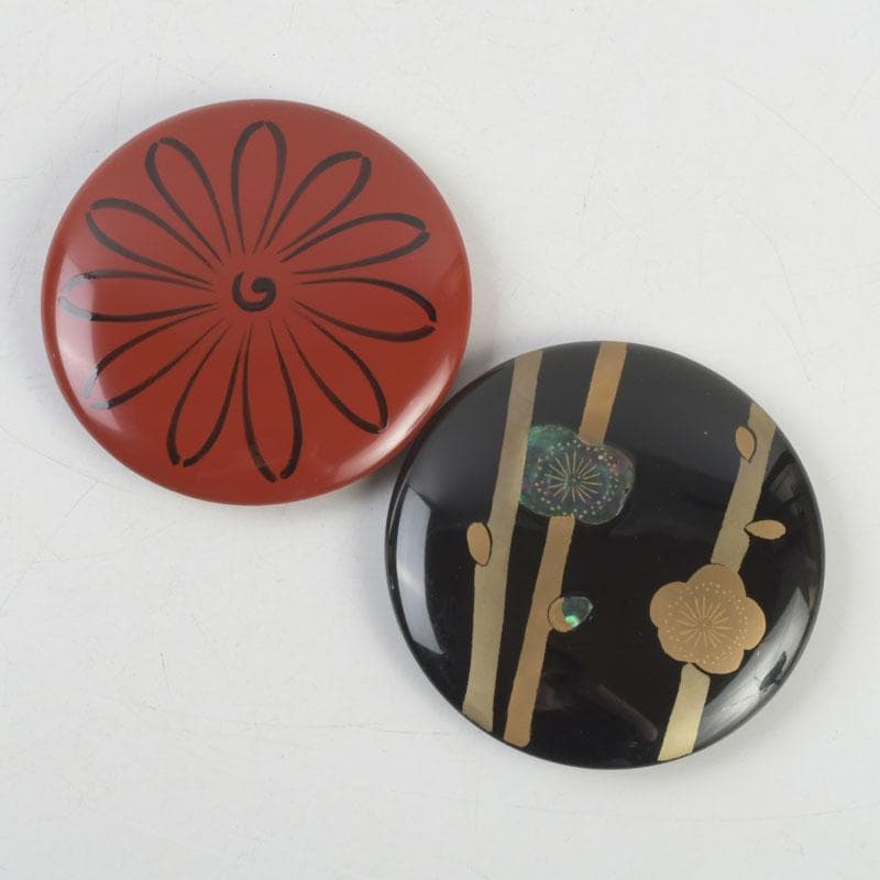 茶道具　輪島塗　岡本陽斉作　螺鈿装飾　春秋棗　共箱　V　9249