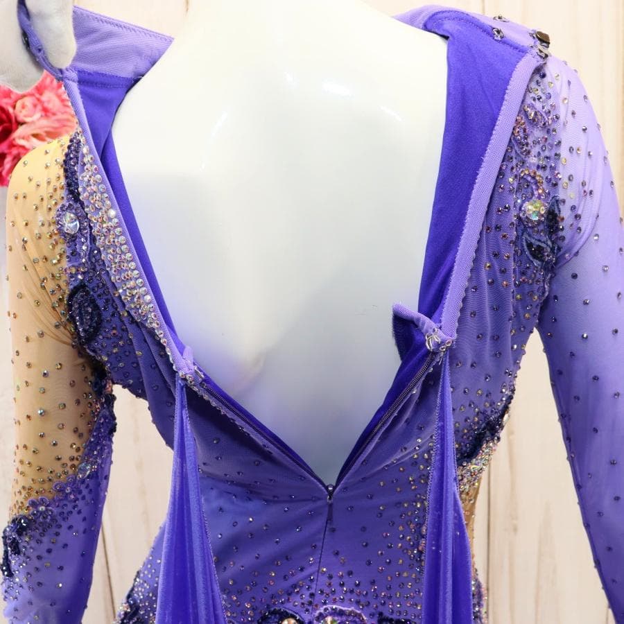 ひ*り様 き*ち様 凛舞クリスアン 社交ダンス衣装 Lサイズ 高級競技ドレス 発