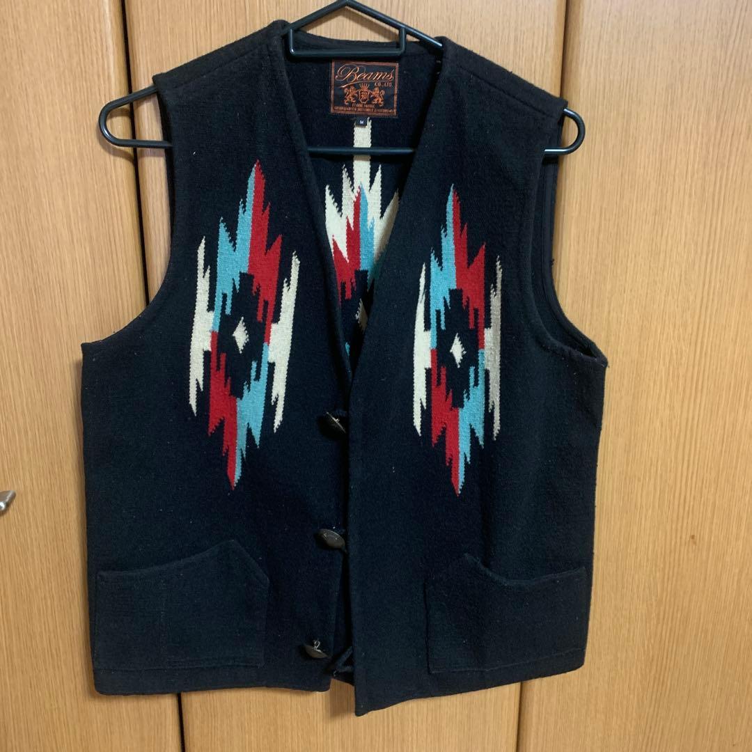 Beams コンチョボタン　チマヨ　ベスト Mサイズ