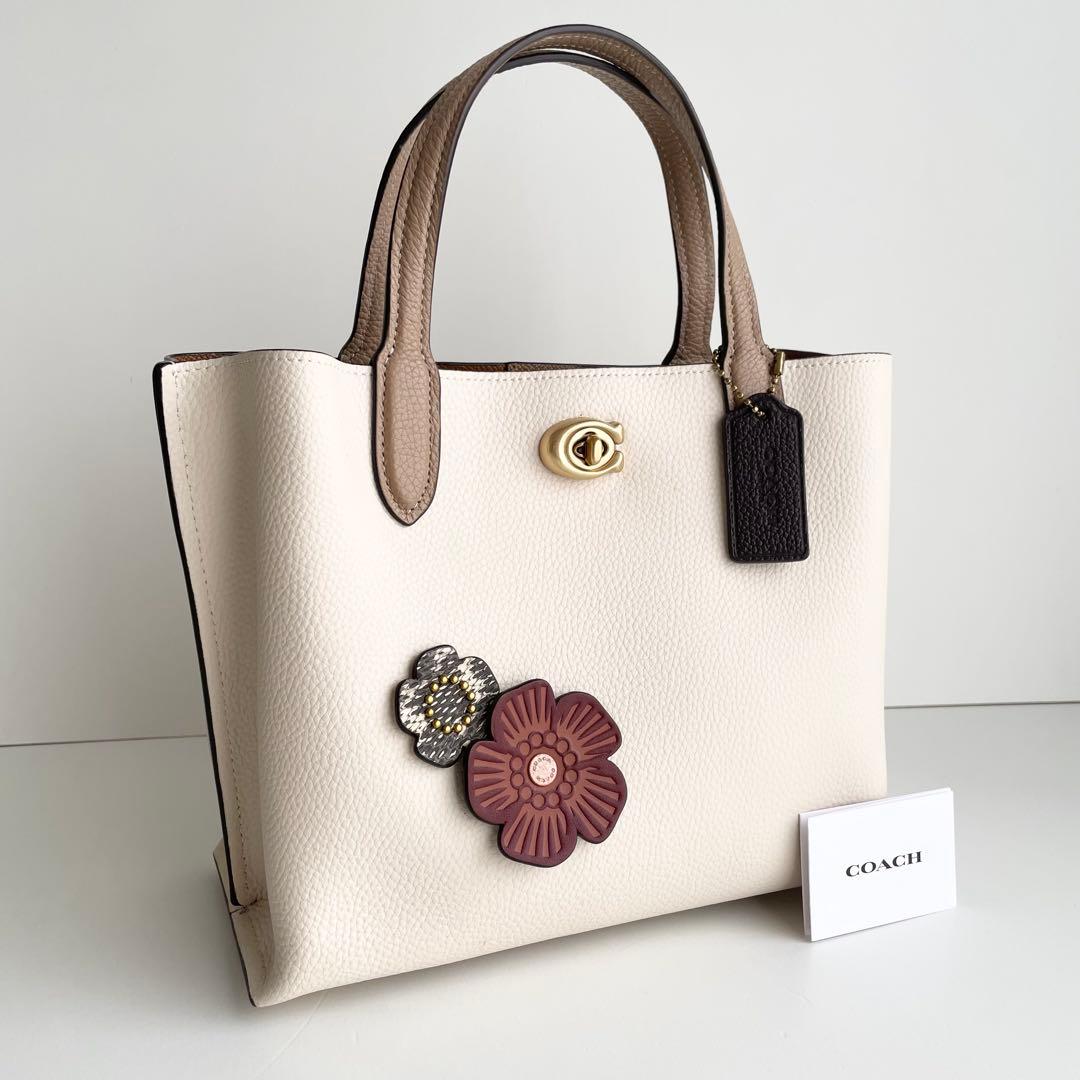 コーチ COACH ハンドバッグ ウィロウ トート 24 ティーローズ ほぼ新品