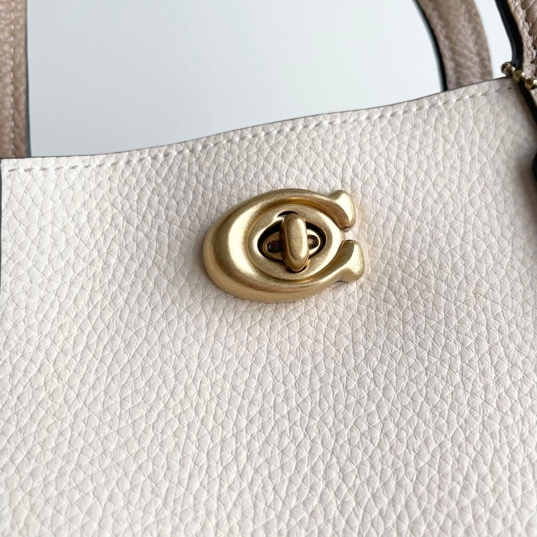 コーチ COACH ハンドバッグ ウィロウ トート 24 ティーローズ ほぼ新品