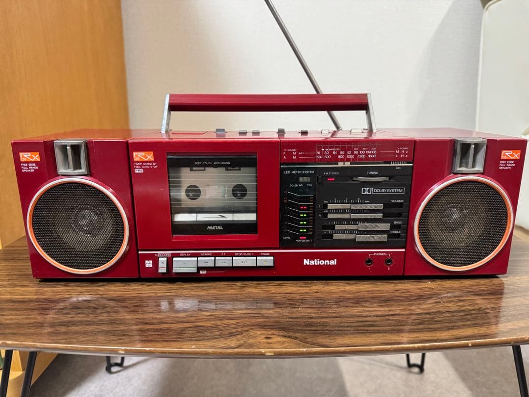 National RX-C50 ラジカセ レッド