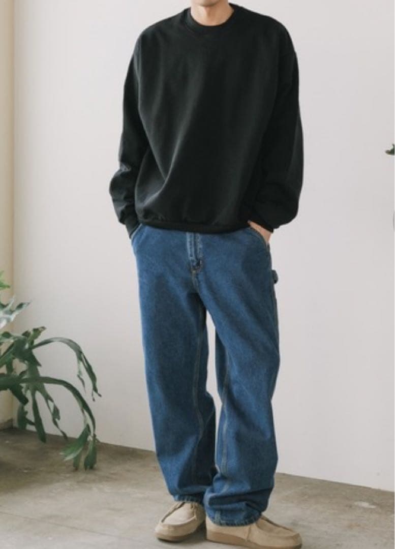 orSlow クルーネック トレーナー 黒　新品　サイズL