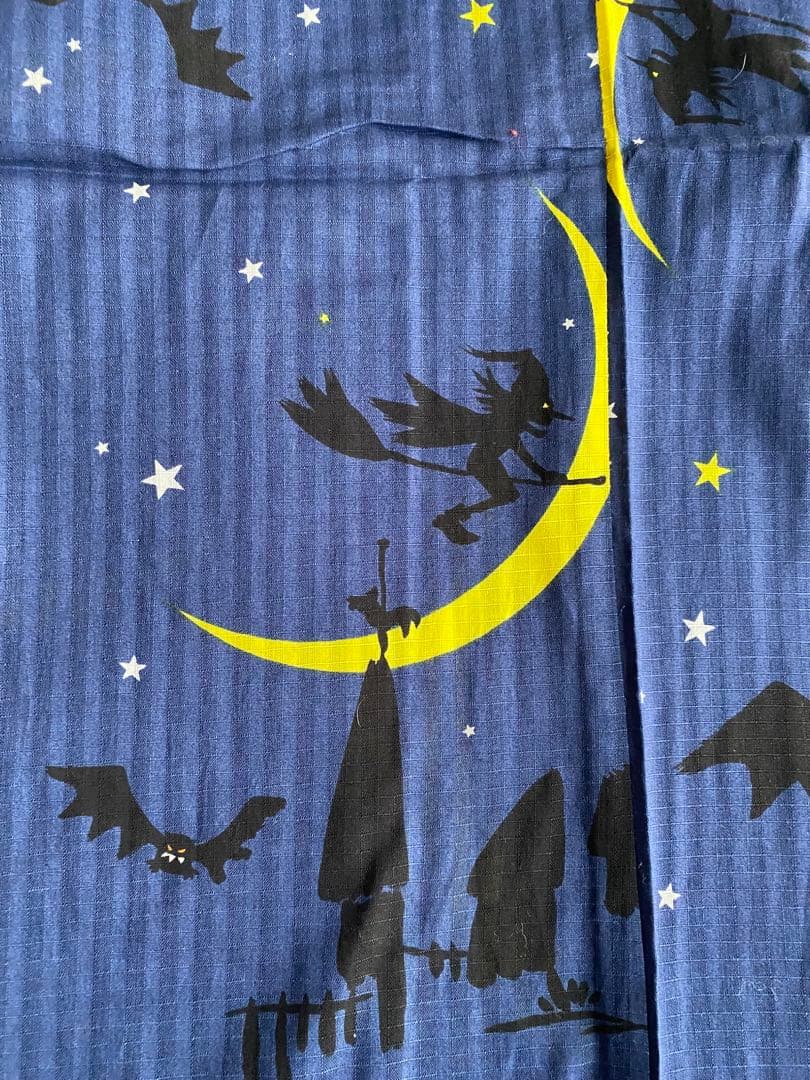 夏のセール10.000→8000円　浴衣　未使用　ネイビー　ハロウィンみたいな柄