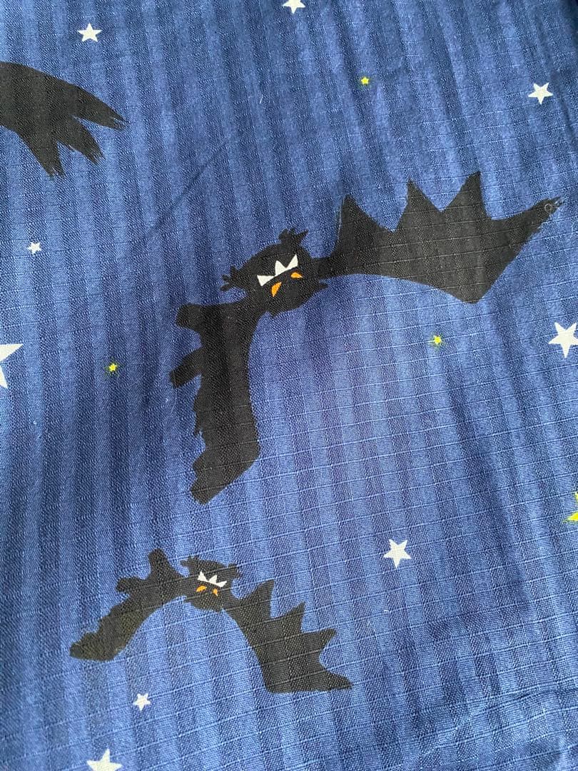 夏のセール10.000→8000円　浴衣　未使用　ネイビー　ハロウィンみたいな柄