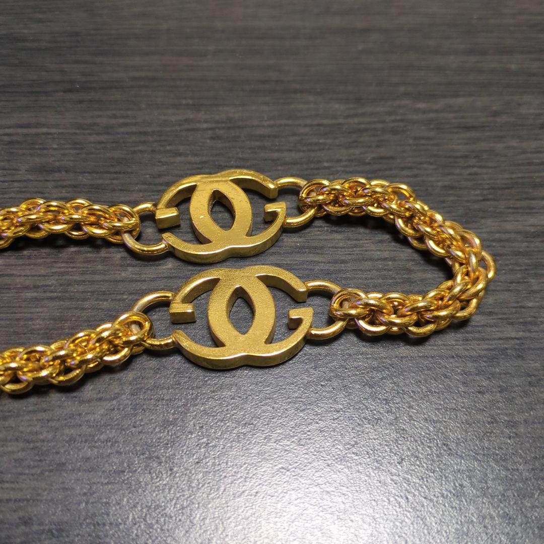 GUCCI　グッチ　チェーンベルト　ダブルG　インターロッキング　ゴールド