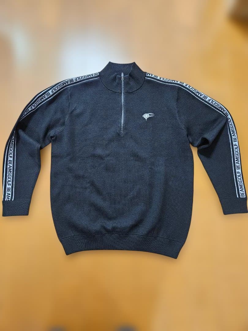 BEAMS GOLF ブラック ハーフジップ セーター sizeXL