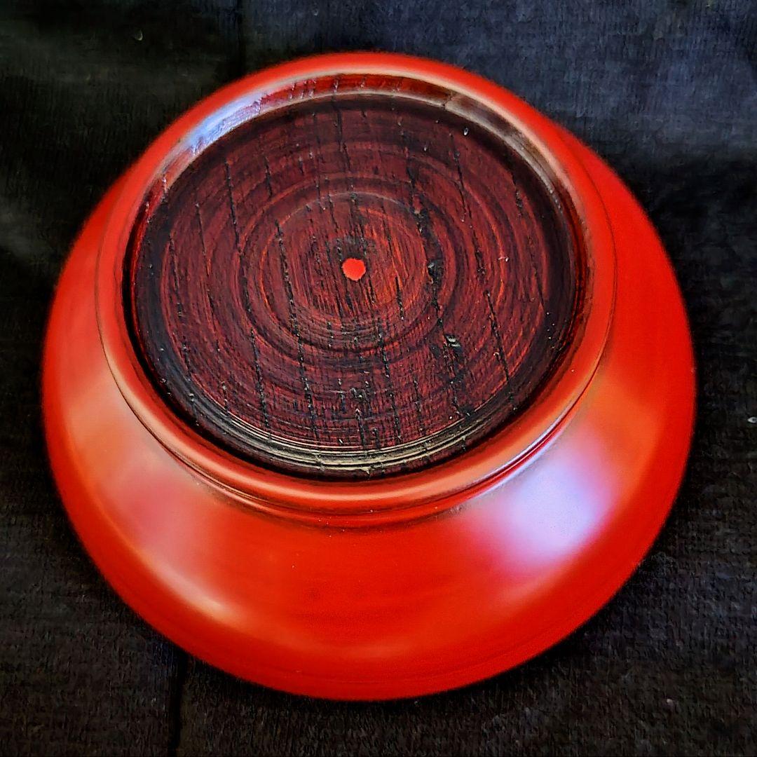 輪島塗 角偉三郎 朱塗 盃 一つ星 紙箱 共布 栞 人間国宝 名工