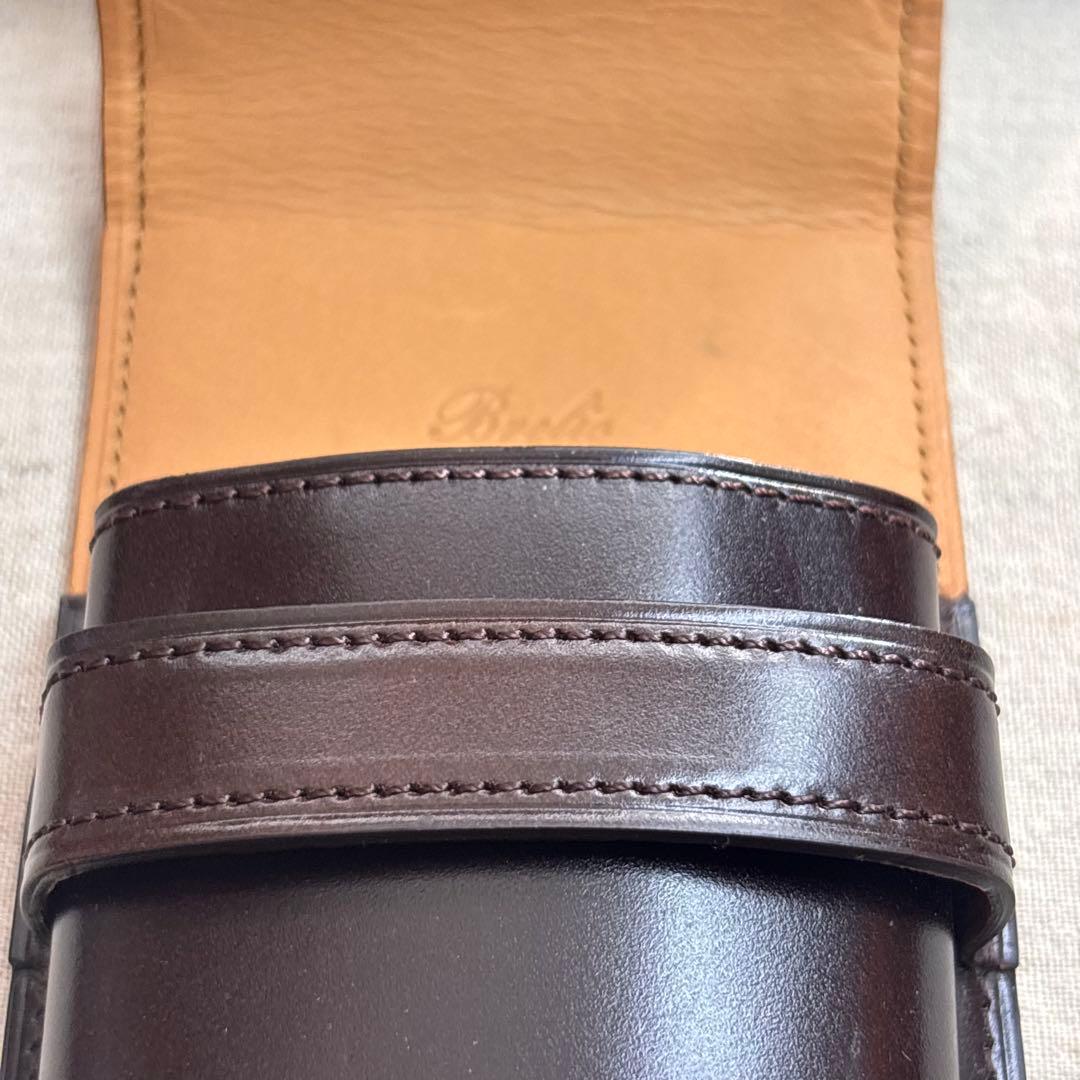 コードバンペンケース 肉盛り3本差しBrelioブレイリオBrelio 廃盤品