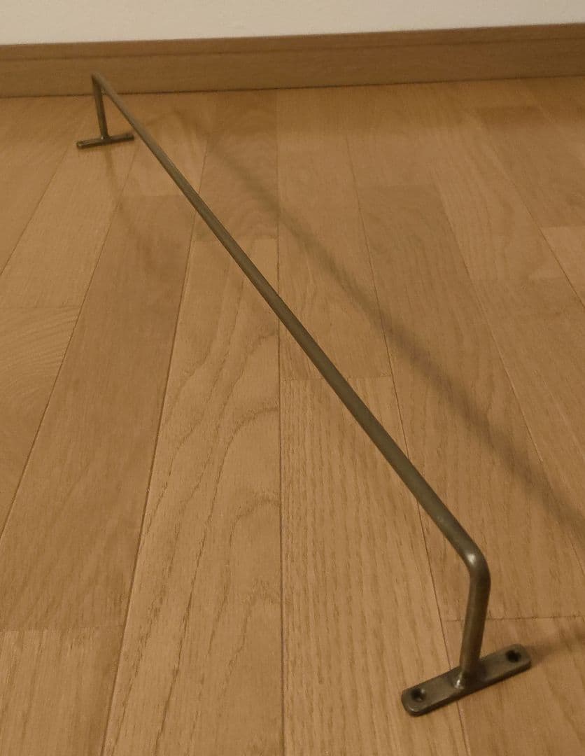 アンティーク 真鍮製 タオルハンガー ロング 幅75×高さ7.7cm レトロ