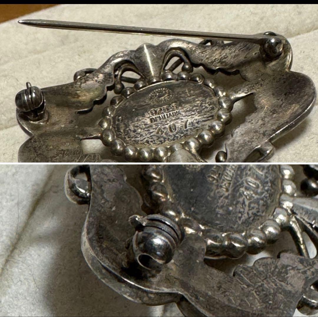 c*o様 北欧デンマーク　ヴィンテージ ジョージジェンセン　深い赤色。ブローチ4