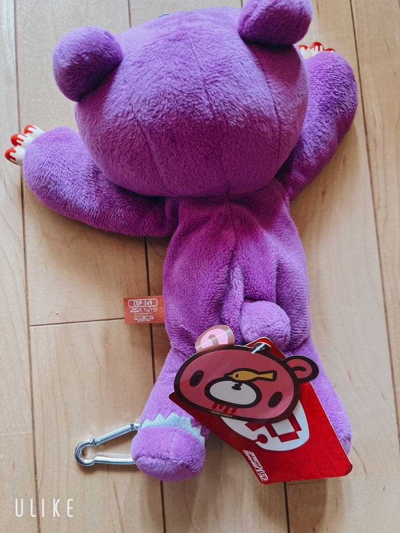 紫色クマのキャラクター ポーチ