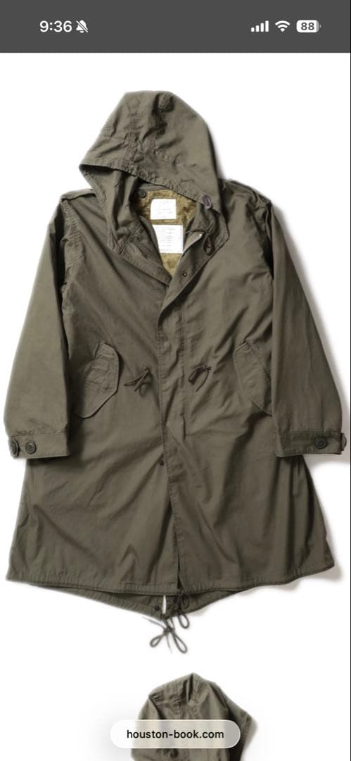 新品未使用タグ付き！！ HOUSTON モッズコート