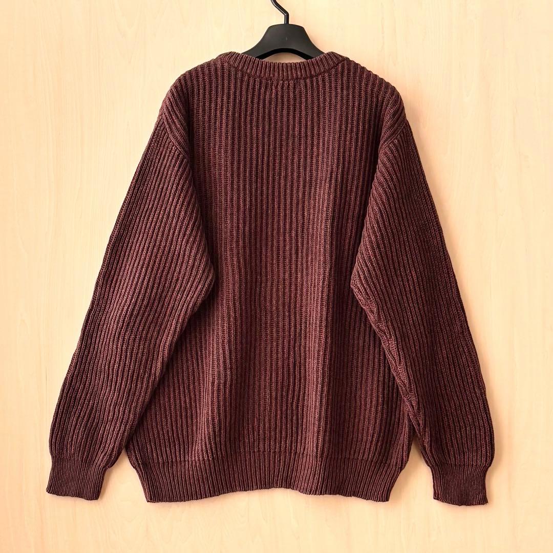 渋いカラー　エルエルビーン　肉厚　コットンニット　リブニット　メランジ