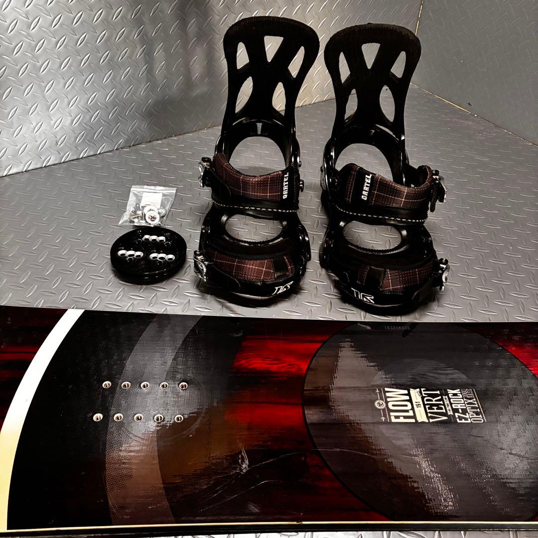 【Burton CARTEL付】FLOW VERT 151cm メンズ2点セット