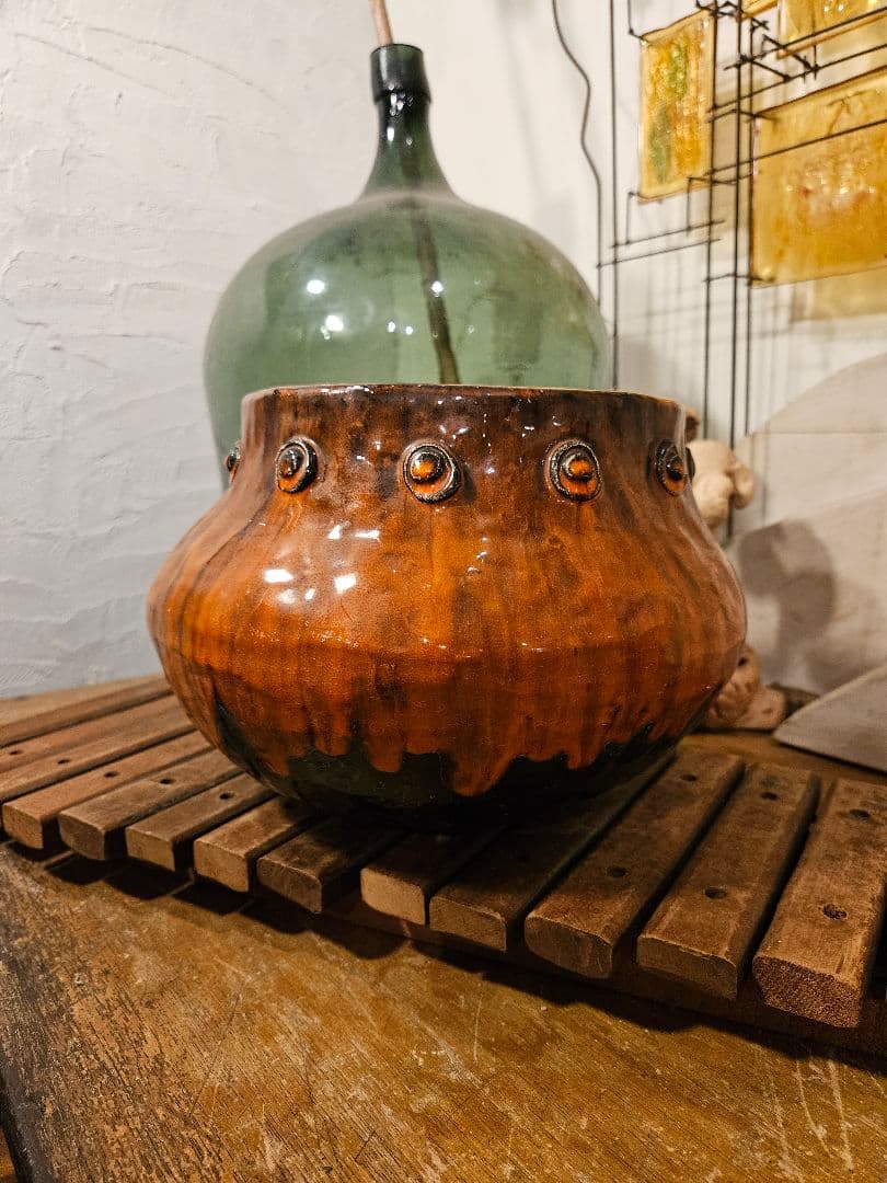 花瓶　花器　フラワーベース　ファットラバ　陶器　西ドイツ　ヴィンテージ