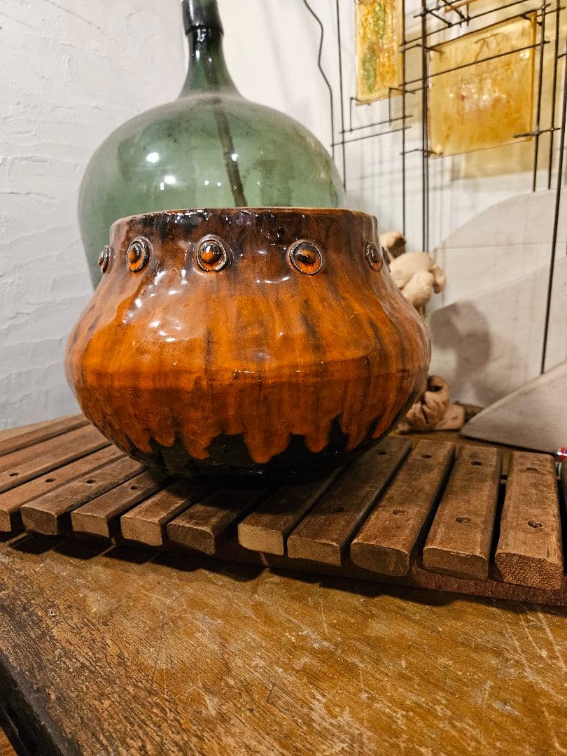 花瓶　花器　フラワーベース　ファットラバ　陶器　西ドイツ　ヴィンテージ