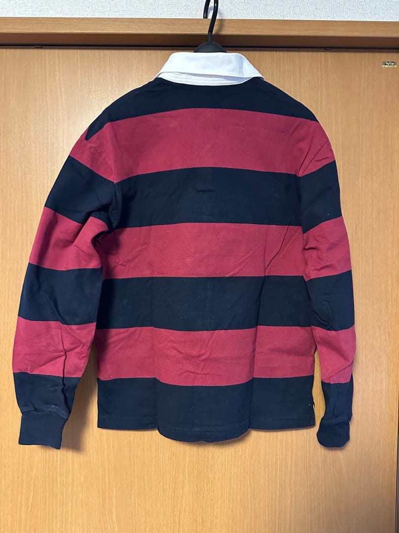 Canterbury 長袖ラガーシャツ S 赤/紺