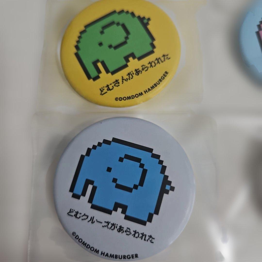 ドムドムハンバーガー　ピクセル　缶バッジ　　6点セット　ポップアップ