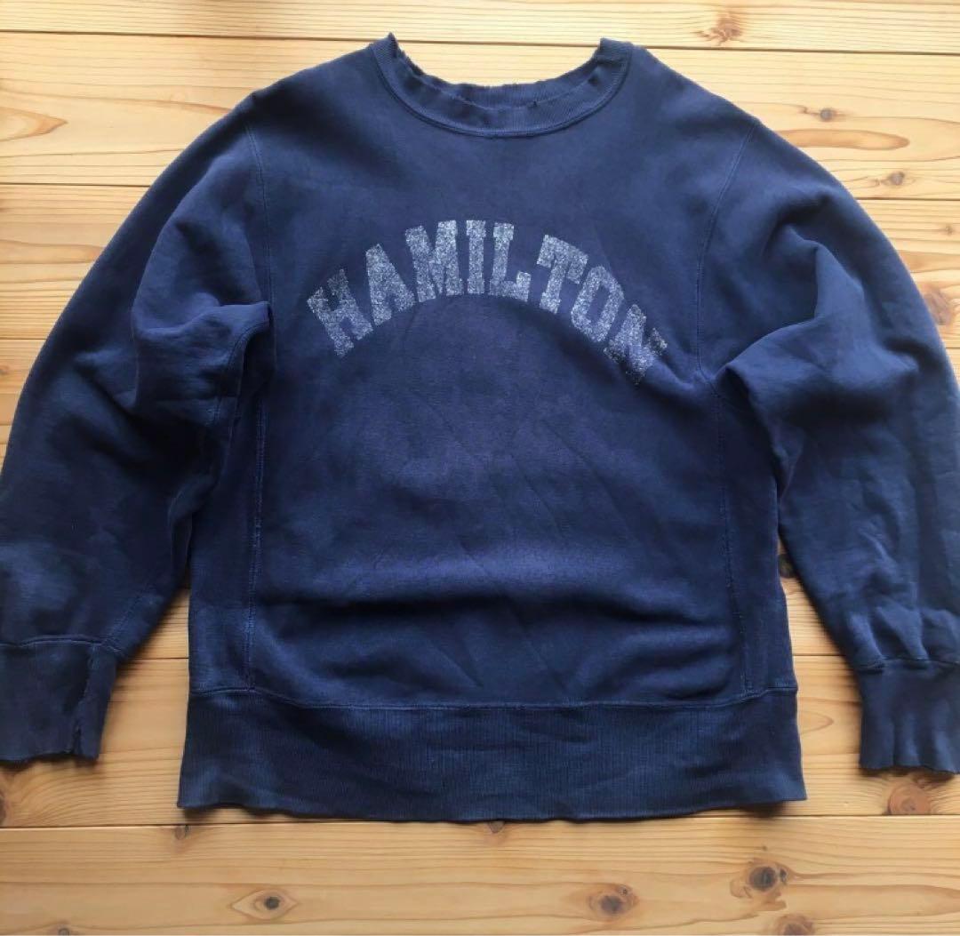 80s champion チャンピオン リバースウィーブ USA製　紺　ボロ