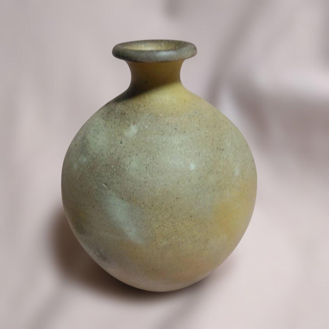 丹波焼　大西誠一作　白丹波窯変花生け