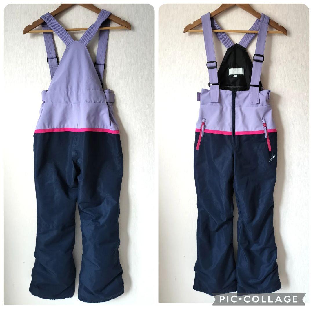 美品☆Phenixスキーウェア上下 女の子150 140 パステルブロック 水色