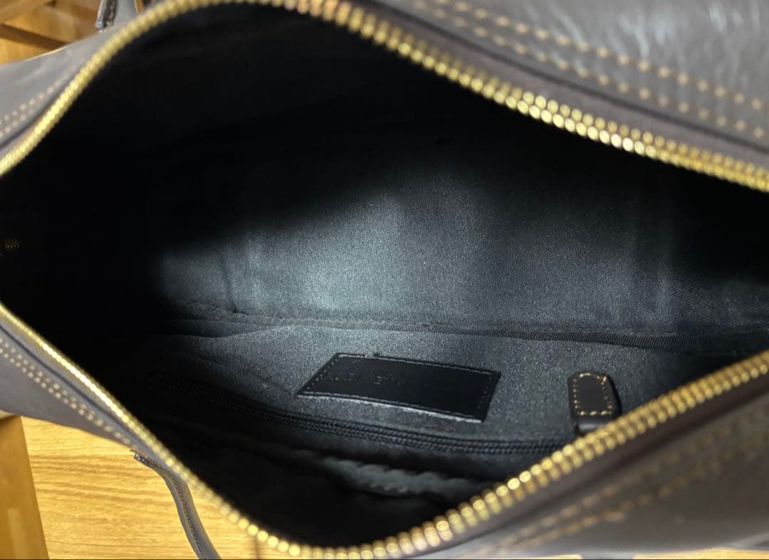 AULENTTI/ロングハンドルボストンバッグ　ブラウン