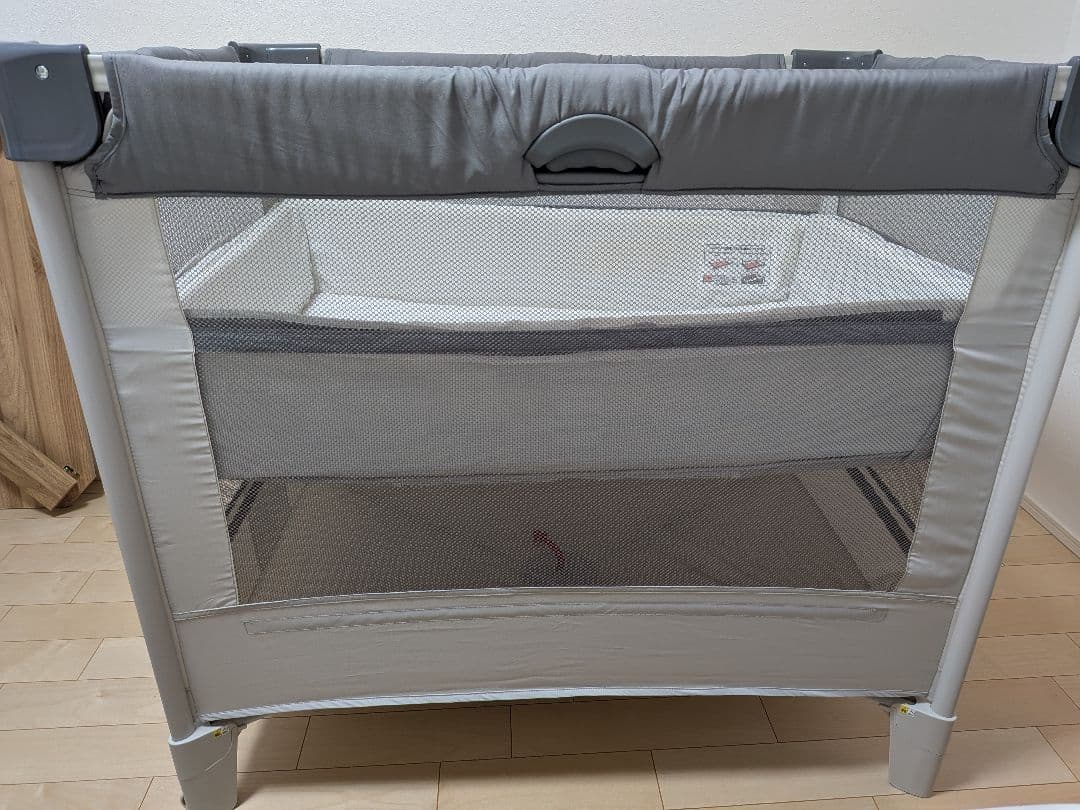 アップリカ　Aprica　ココネルエアーAB　グレーベアー　ベビーベッド