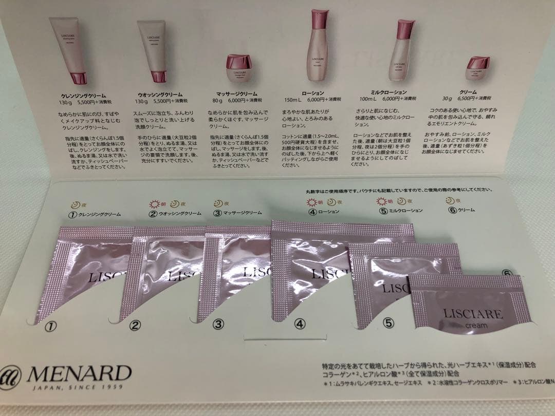 フェアルーセントメイクベースしっとり、リシアルクレンジングＡローション、サンプル