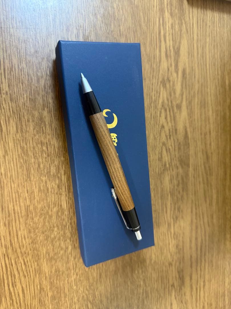 野原工芸　旧型　槐（えんじゅ）のシャーペン 固定式金具（シルバー）付き