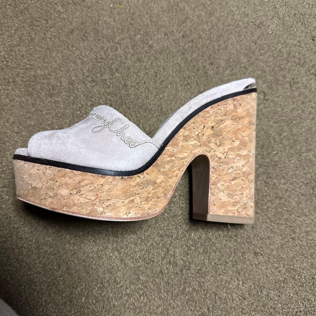 めっちゃかわJIMMY CHOO ベージュ スエード ミュール36
