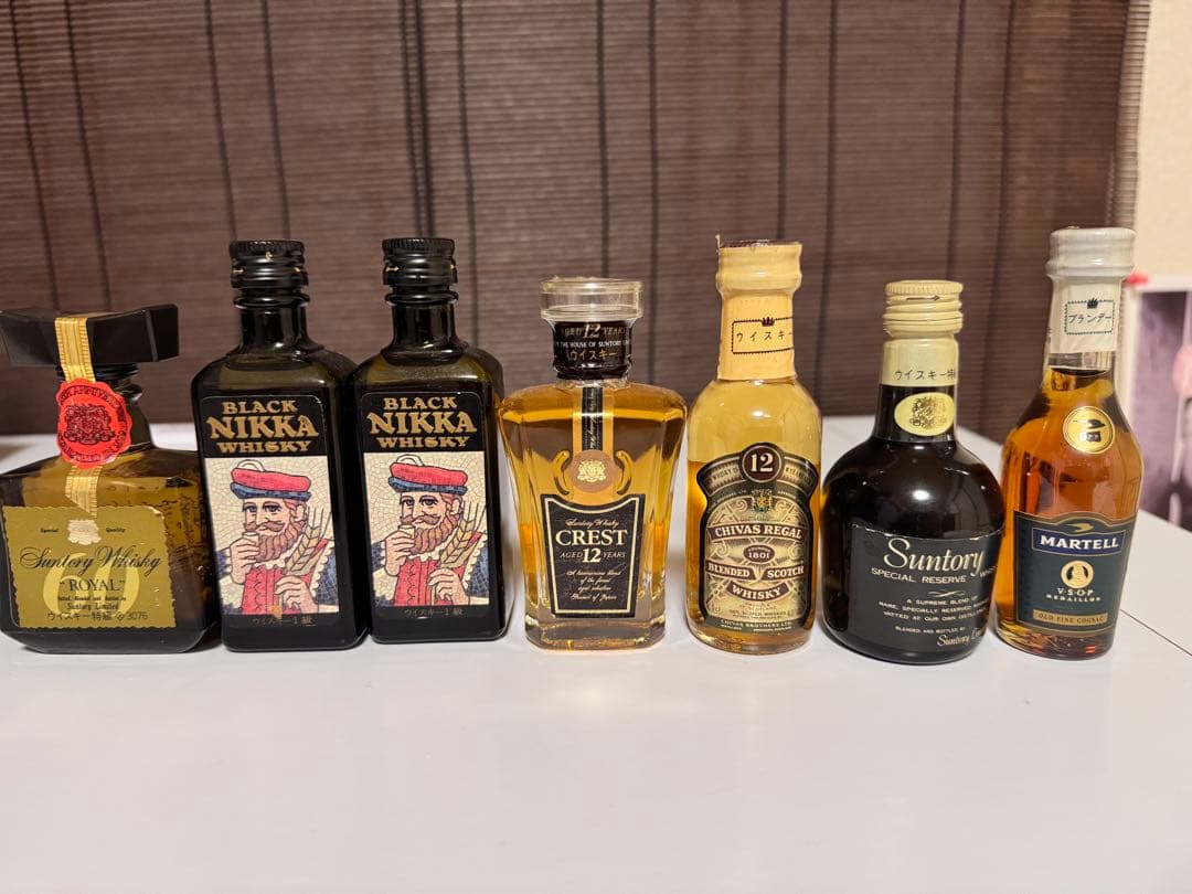 古酒　ウイスキー、ブランデー、ミニボトル18本セット