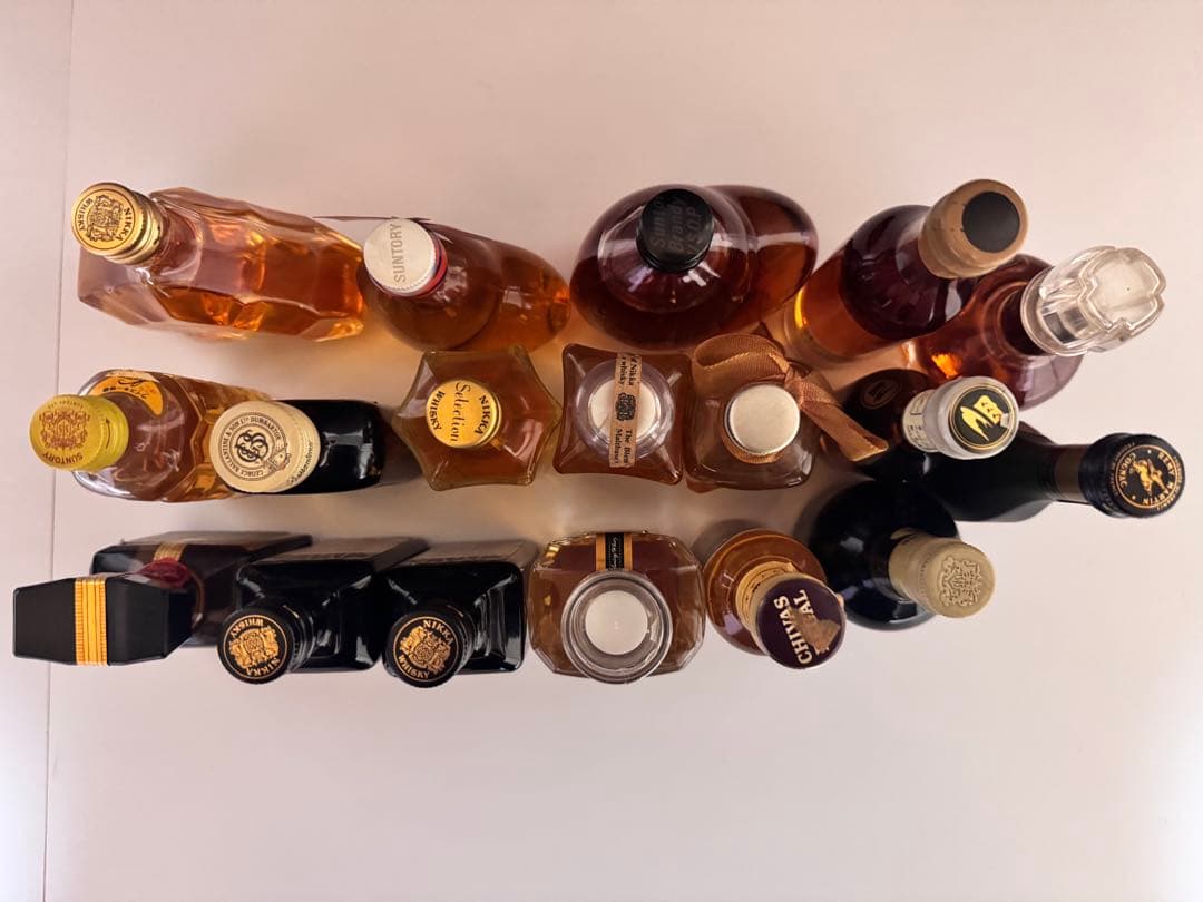 古酒　ウイスキー、ブランデー、ミニボトル18本セット