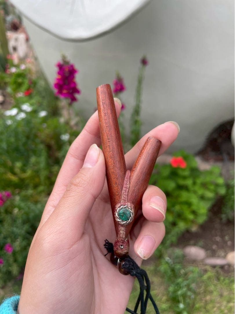 アヤワスカ・ワンポイント付き クリペネックレス（Palo Sangre製）