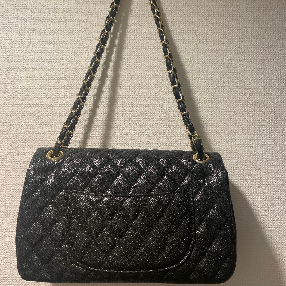 CC ショルダーバッグ ブラック×ゴールド