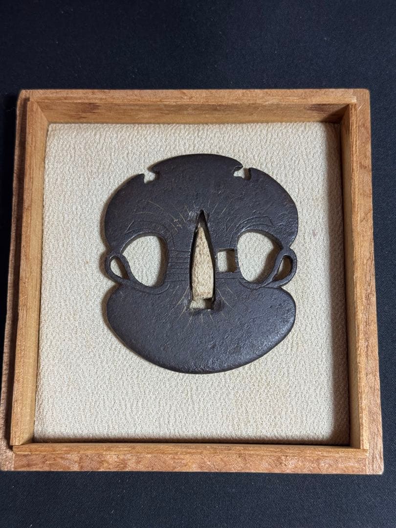 御多福形　元服刀鍔　鉄製 鐔　時代物