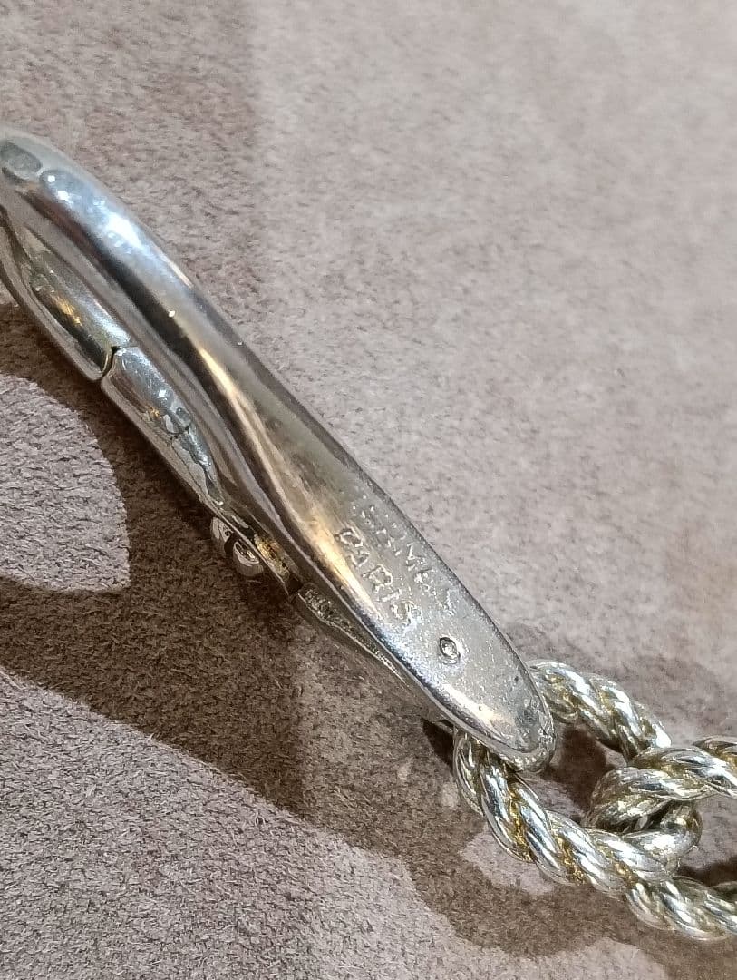 L*A様 エルメス　キーホルダー　キーリング　カドリーユ　シルバー　ビンテージ