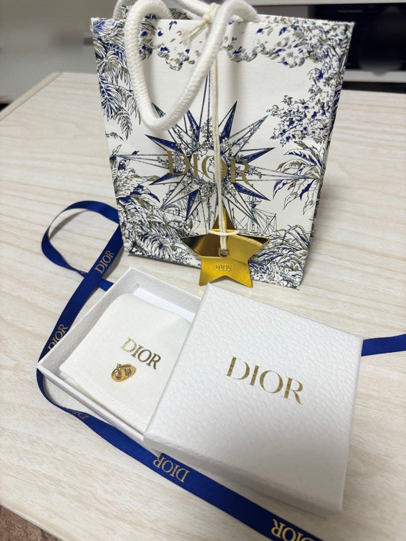 【確実正規品】Dior CD Navy スタッドピアス 片耳 ディオール 箱付き