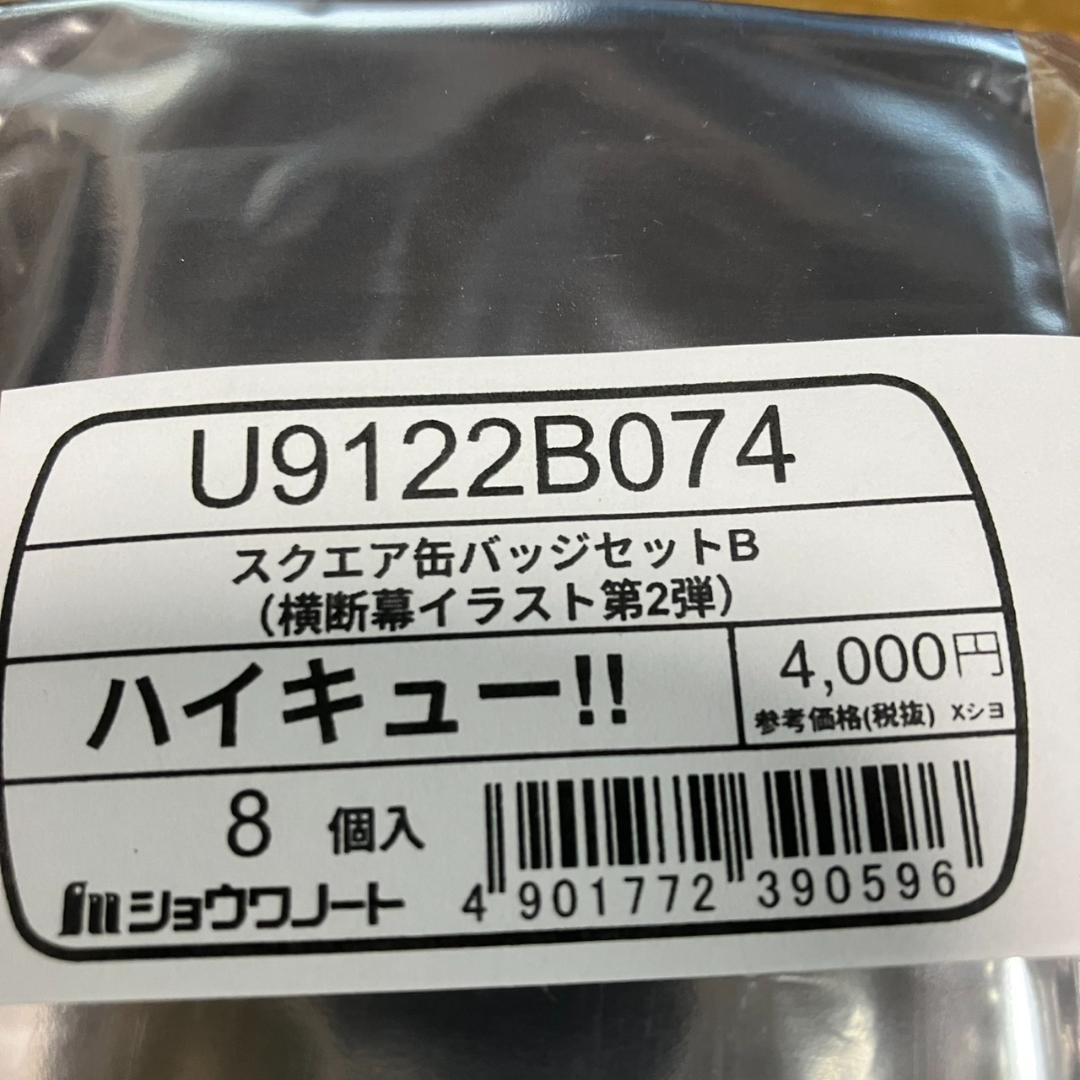 ハイキュー！！スクエア缶バッジ 横断幕 第一弾 第二弾 セット 缶バッチ