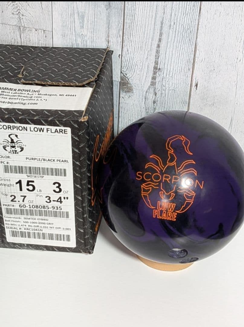15P HAMMER スコーピオン ローフレア ボウリング ボール