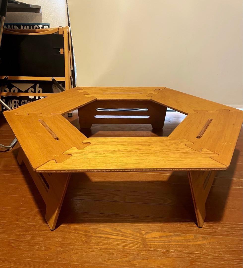 ヘキサテーブル　キャンプテーブル　 ヘキ男風