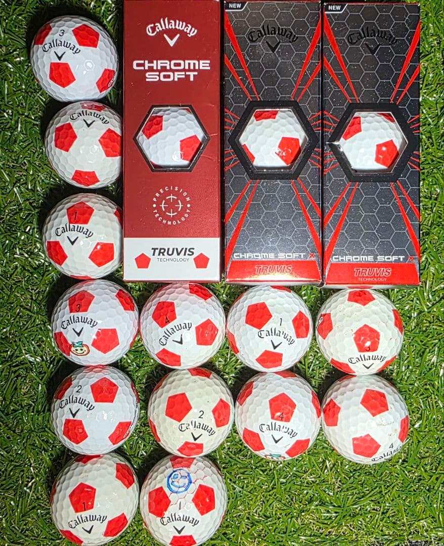 Callaway　CHROME SOFT　サッカーボール柄 22球【9球新品】