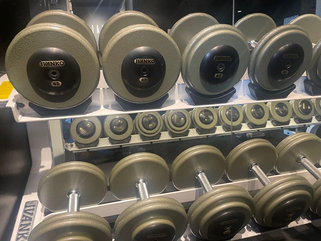 IVANKO SDPダンベル・ラックセット(25〜70ポンド・2個セット)