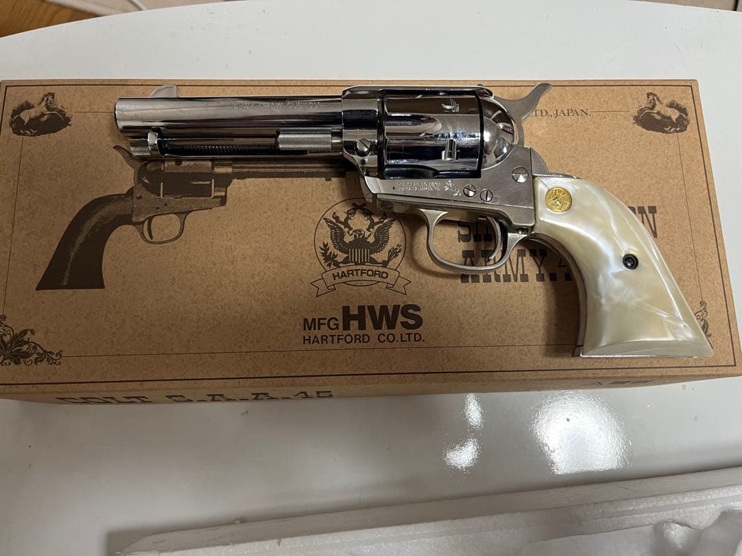 ハ—トフォード コルト SAA 45 ファストドロ—カスタム シルバーモデル