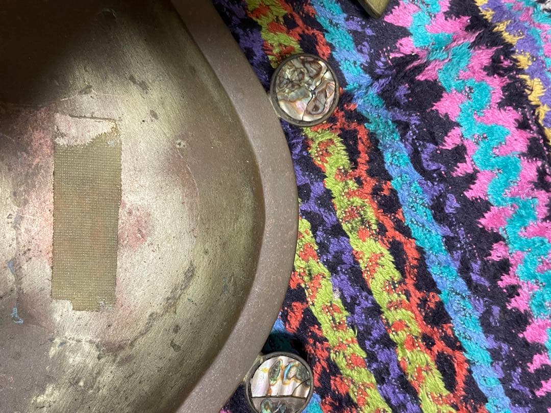 カニ型金属トレイ 貝殻装飾付き 灰皿 アクセサリー置き オブジェ